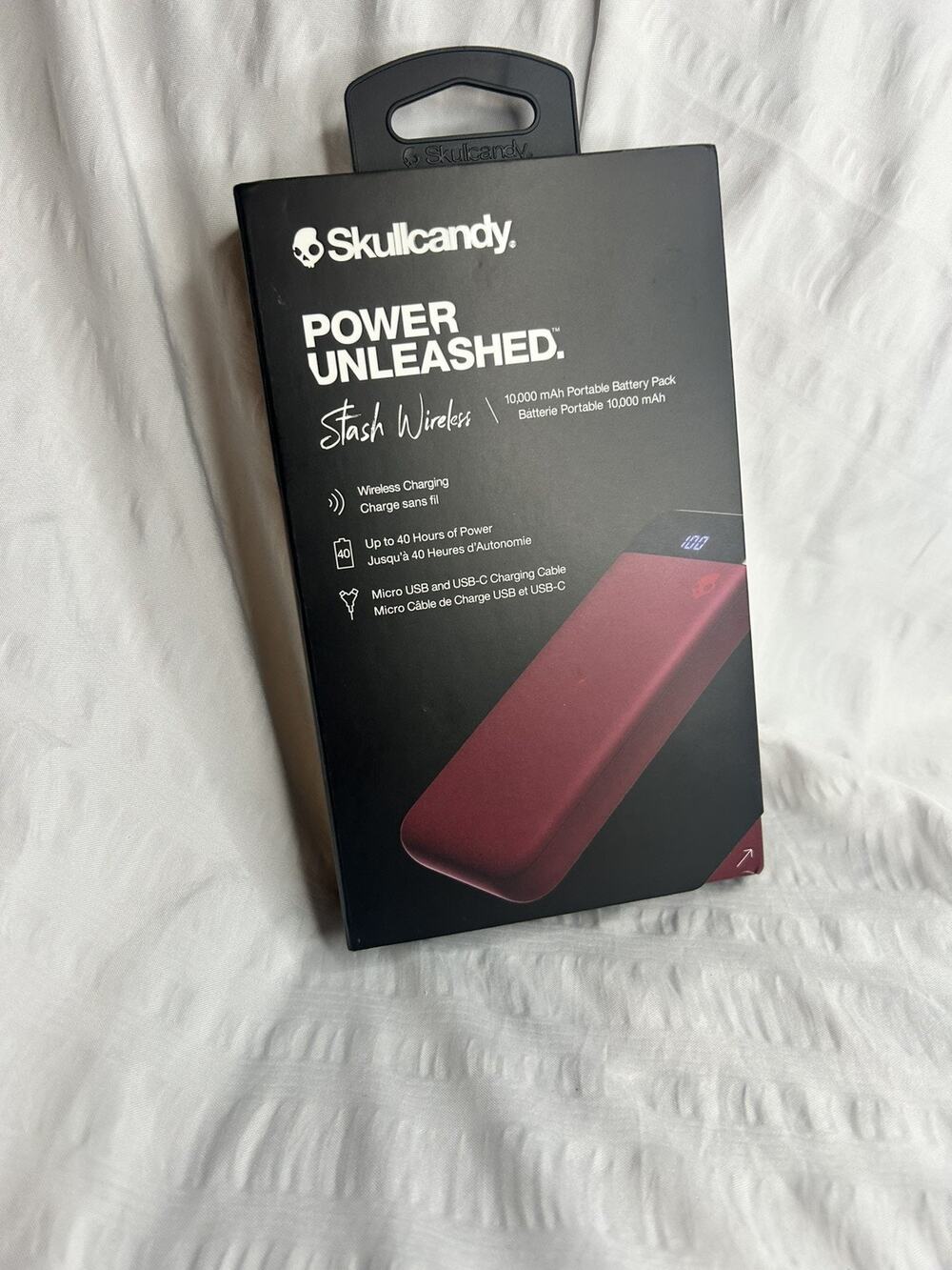 New Skullcandy Fat Stash 10,000 mAh Portable Battery Pack Fuel 40 hours